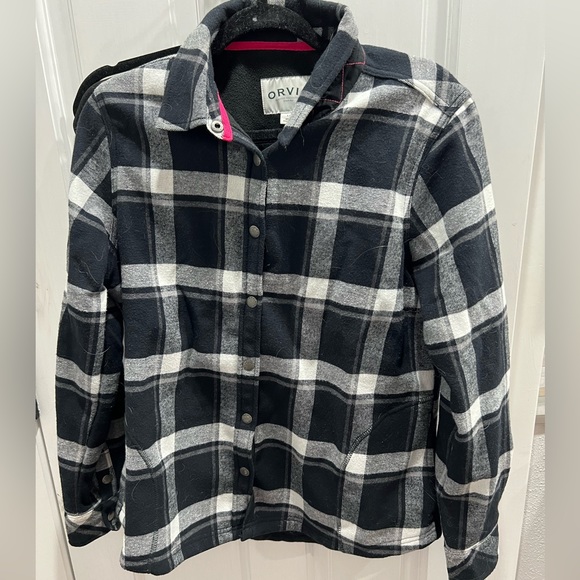 Orvis Black and White Button Down Flannel - Picture 2 of 2